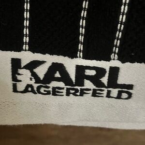 Karl Lagerfeld Black and White Bath Towel